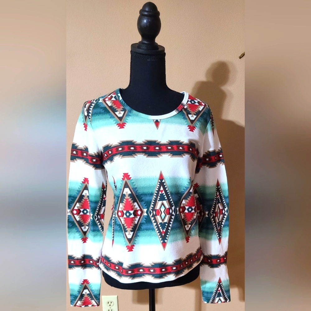 Vintage Rough Rider by Circle T Top Western Design Size Medium